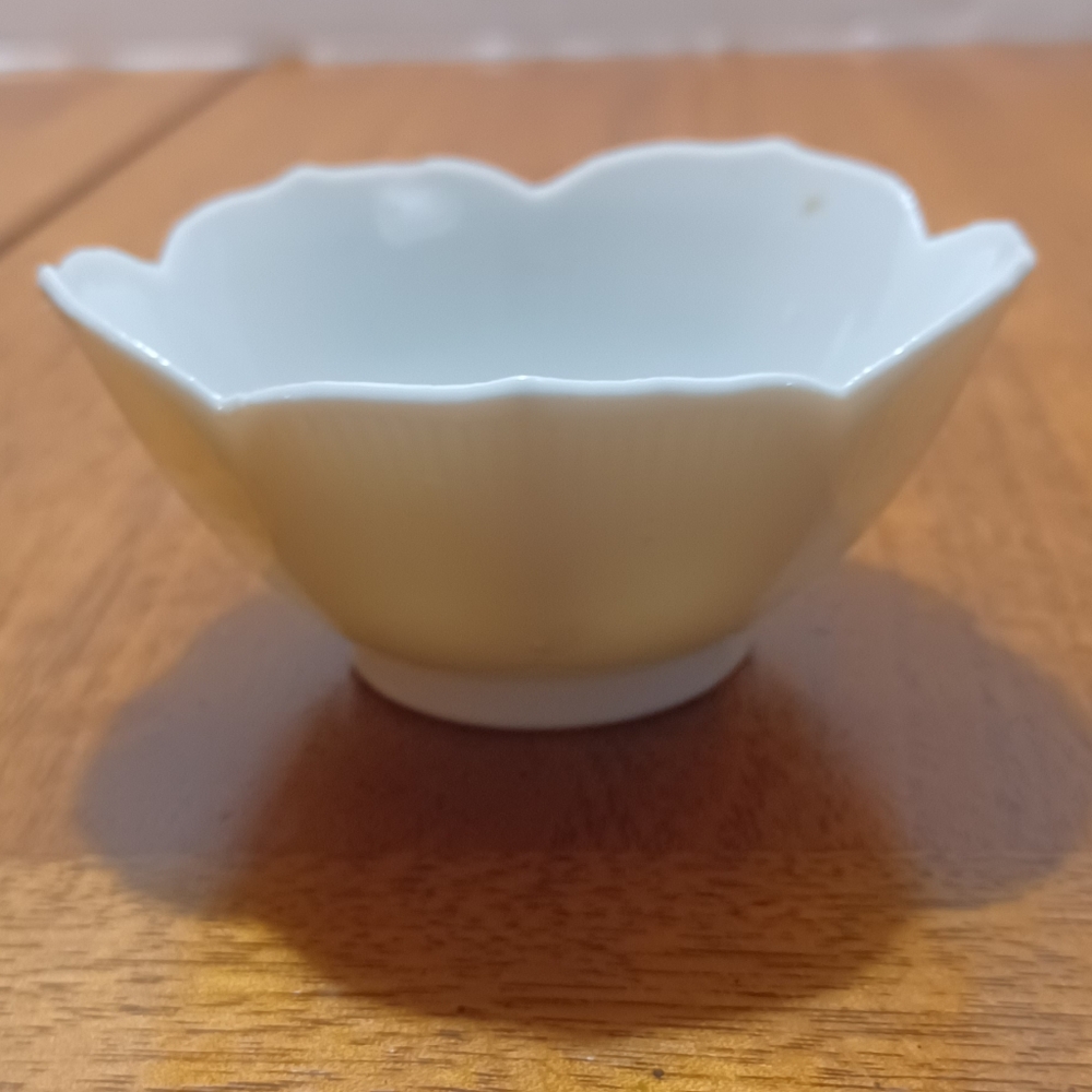 Vintage Japanese Lotus Bowl White Porcelain
